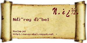 Nérey Ábel névjegykártya